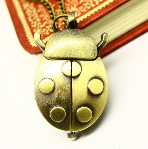 Creative Gift Ladybug Beetle Shape Fashion Retro Pocket Watch