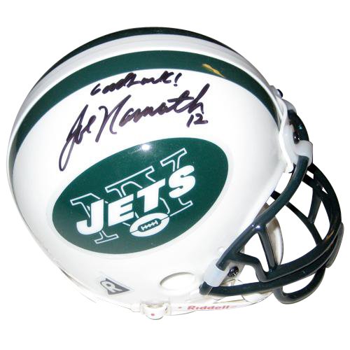 Joe Namath Autographed New York Jets Mini Helmet
