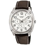 Casio Men's MTP1309L-7BV Leather Quartz Watch with White Dial
