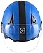Saviour Open Face Helmet with Mirror Visor (Blue, Medium) RS.670.00