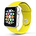MoKo Apple Watch Band Series 1 Series 2, Soft Silicone Fitness Replacement Sports Band for 38mm Apple Watch 2015 & 2016 All Models, YELLOW (Not fit 42mm Versions)