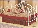BEAUTIFUL IVORY FAN HIGH BACK DAYBED W. FILIGREE KNOBS