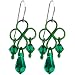 Handcrafted Austrian Crystal Emerald Irish Scroll Earrings MADE WITH SWAROVSKI ELEMENTS