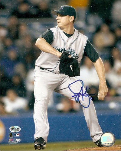 Scott Kazmir Signed Tampa Bay Rays Pitching 8x10 Photo