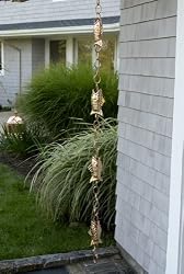 72" Handcrafted Polished Copper "Catch of the Day" Fish Novelty Rain Chain