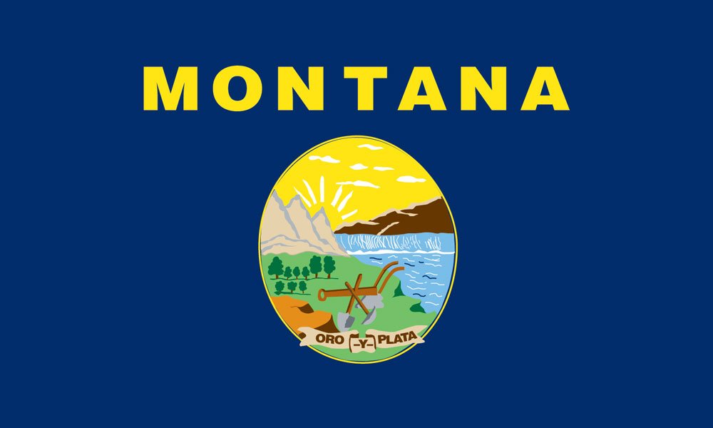 Montana State Flag Coloring Pages USA for Kids