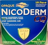 NicoDerm CQ Stop Smoking Aid, 21 mg, Patch, Step 1, 2 Week Kit 14 patches