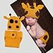 Jianyana Lovely Handmade Giraffe Theme Woolen Crochet Set Baby Newborn Outfit Photo Prop (deer)