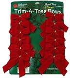 Trim-A-Tree RED VELVET Christmas Holiday BOWS - 12 PACK