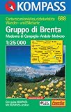 Kompass Karten, Gruppo di Brenta, Madonna di Campiglio, Andalo, Molveno: Madonna di Campiglio. Andalo. Molveno. Escursioni / Bike. Wandern / Rad. GPS-genau - Kompass