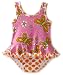 Flap Happy Baby-girls Infant Ruffle Tank Suit With Swim Diaper, Butterfly Blooms, 12 Months