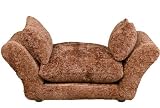 Designer Pet Furniture - Open Back Sofa for Pets - Furry Brown