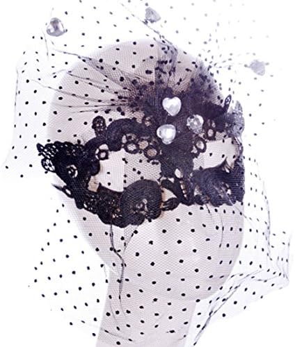 Metal Rhinestone Lady Halloween Christmas Party Masquerade Mask (Black Bud Silk)