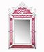 Venetian Gems Natasha Venetian Wall Mirror in Pink VG-072