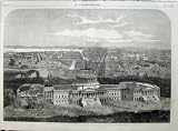 1861 BIRDSEYE VIEW WASHINGTON CAPITOL BUILDING AMERICA