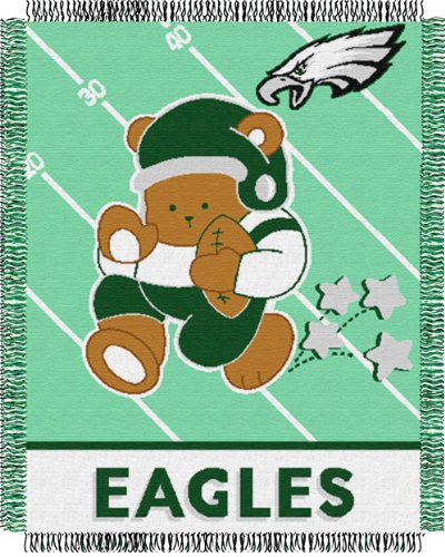Philadelphia Eagles NFL Triple Woven Jacquard Throw (Baby Series) (36x46