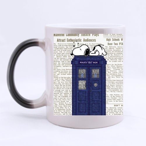 2buymore Mug Doctor Who Snoopy11 OZ Morphing Mug Heat Sensitive Color Changing 100% Ceramic Coffee/Tea Cup Morphing Mugs