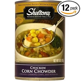 Shelton's Chicken Corn Chowder, 15-Ounce Cans (Pack of 12)