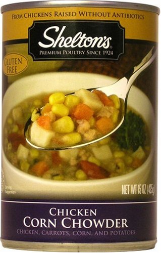 Shelton's Chicken Corn Chowder, 15-Ounce Cans (Pack of 12) by Shelton's