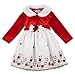 Youngland Floral Dress & Shrug Set - Girls (4, White/Red)