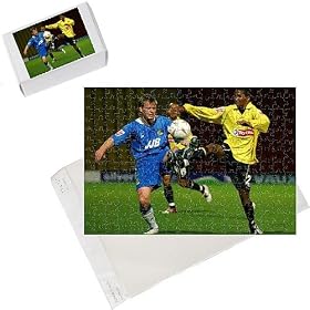 Photo Jigsaw Puzzle of Watfords Ashley Young Challenges Wigans Alan Mahon from Watford FC