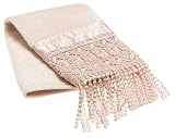 Croscill Macrame Embellished Fingertip towel, Linen