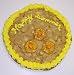 Gourmet Food : Scott's Cakes 1 lb. Chocolate Chip Cookie Cake with Tropical Punch Orange Center Daisy Lollipop