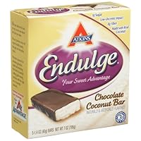 Atkins Nutritionals Endulge Bar Chocolate Coconut, 5 Count, Boxes (Pack of 3)
