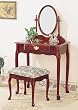 Cherry Finish Vanity Set By Coaster Furniture