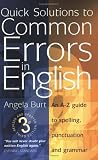 Quick Solutions to Common Errors in English