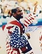 Magic Johnson Los Angeles Lakers Signed 16X20 Photo - Close Up Olympic Flag - Authentic Autographed