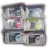 Genuine Epson T078 Ink 1 pack (6pcs) for R260 R280 R380 Rx580 Rx595 Rx680 Art...