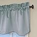 Eclipse Canova Modern Valance Rod Pocket Window Curtain for Kitchen or Bathroom, 42