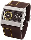 Nike - Nike Oregon Series Square Leather Analog Watch - Brown/Black/Pro Gold - WA0054-293