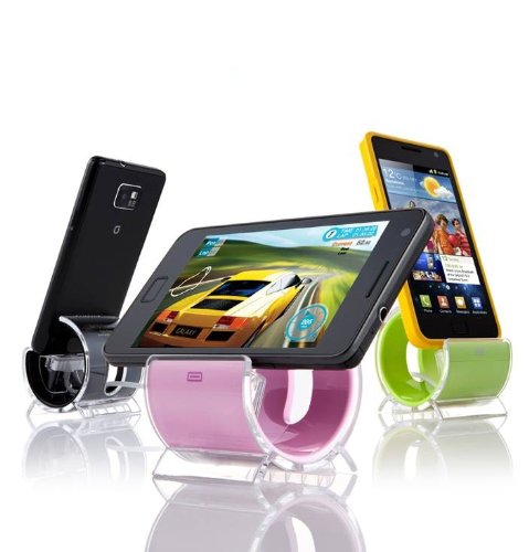 Sinjimoru Sync and Charge Dock Stand for Samsung Galaxy S2, SII, i9100 (Color Option: LIGHT PINK - Micro USB Cable Included)