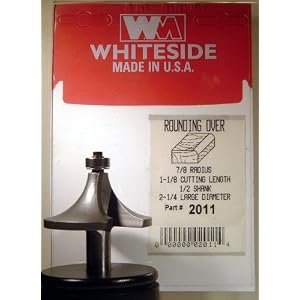 PART #2011 CARBIDE-TIP 2 FLUTE ROUND-OVER - CORNER ROUND BIT W  BB GUIDE 7 8 RADIUS X 2-1... by Whiteside