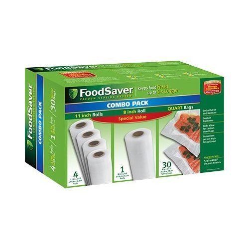 FoodSaver Replacement Rolls Combo Pack (5Rolls + 30Bags
