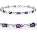 5cttw. Amethyst Infinity Tennis Bracelet set in Sterling Silver ( 7.5 inches)