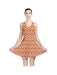 Polyester/Spandex Stretchy Vintage Chevron Print Geometric Print Skater Dress 