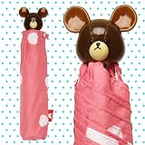 折りたたみ傘 【かさ】 ピンク 水玉 くまのがっこう