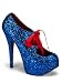Blue Glitter Hidden Platform Pump - 9