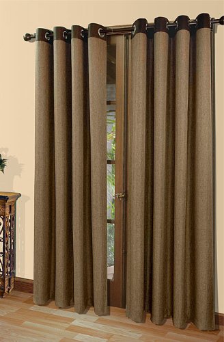 Herringbone Weave Curtains / Only 108L, pair