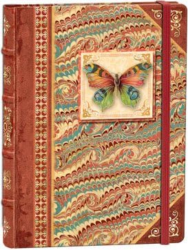 Punch Studios Library Journal with Marbled Butterfly