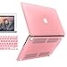 iBenzer Macbook Pro 13 Inch Case 2012-2015, Soft Touch Hard Case Shell Cover with Keyboard Cover Screen Protector for Apple MacBook Pro 13 with Retina Display A1425 1502, Pink, MMP13R-PK+2A