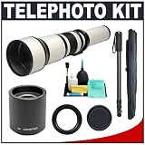Phoenix 650-1300mm Super Telephoto Zoom Lens with 2x Teleconverter + 67 inch Monopod Kit for Sony Alpha DSLR A100, A200, A230, A300, A330, A350, A380, A450, A500, A550, A700, A850 & A900 Digital SLR Cameras