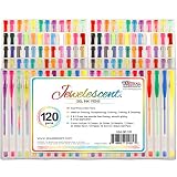 US Art Supply® Jewelescent® 120 Gel Pen Set - Professional Artist Quality Gel Ink Pens in Vibrant Colors - Classic, Glitter, Metallic, Neon, Pastel & Swirl Colors - 100% Satisfaction Guarantee