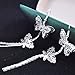 Double Layers Butterfly Rhinestone Long Tassels Hook Linear Earrings Women's New