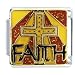 Jewelry : Faith Religious Italian Charms Bracelet Link