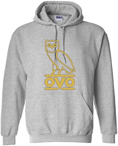 Jaken OVO Bird Logo Logo Men's Warm Hoodie Gray