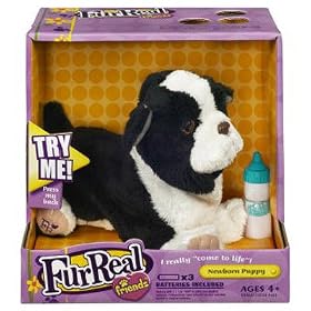 Hasbro FurReal Friends Newborn Black and White Puppy - fur real